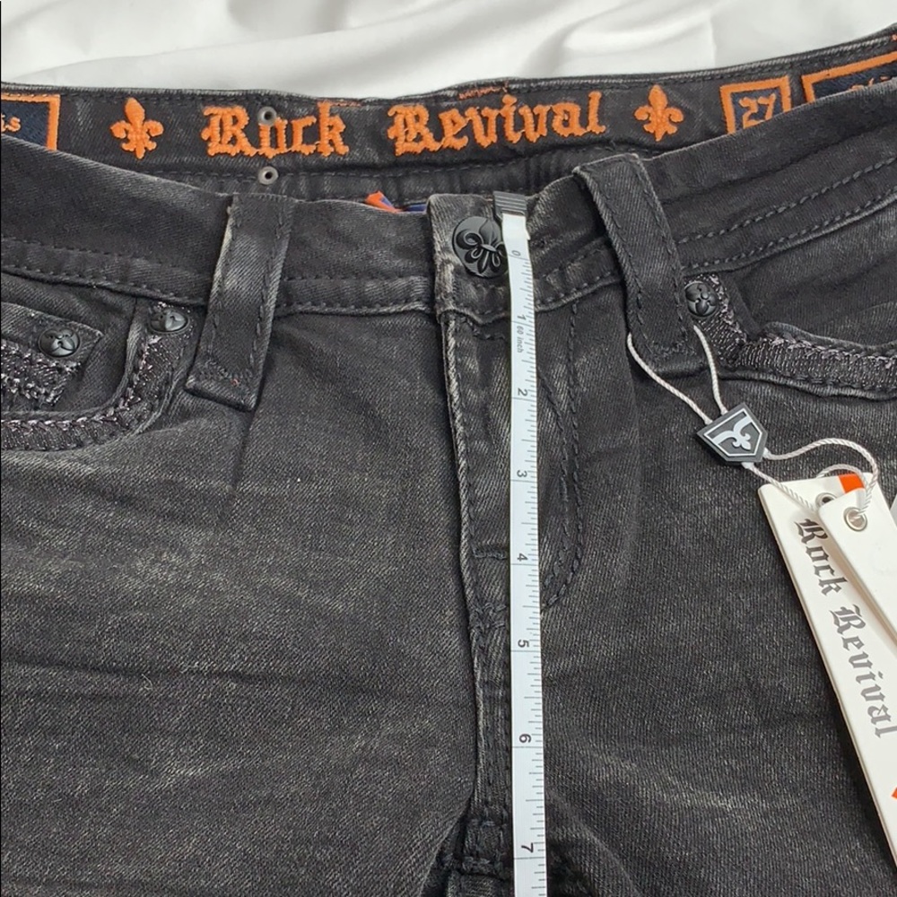 Rock Revival Metallic wrinkled Skinny Jeans 27 - Picture 6 of 8